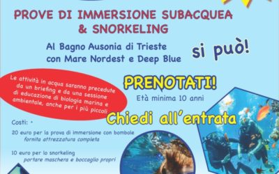 Prove di immersione subacquea e snorkeling