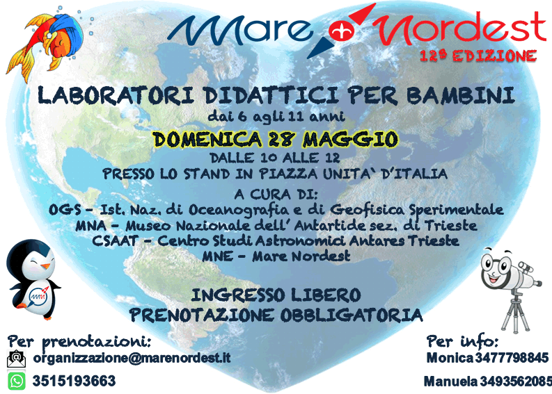 Lab didattici MAre NordEst 2023, domenica 28 maggio 2023 a Trieste