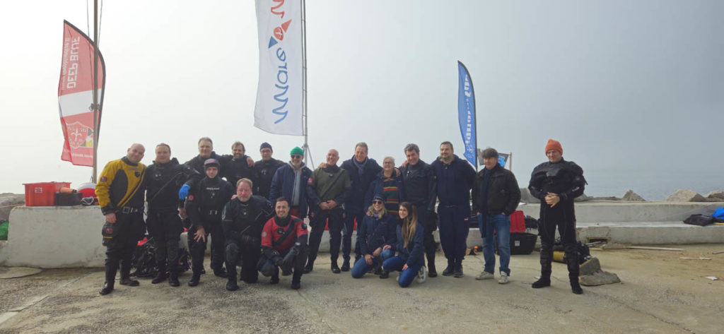 Squadra di subacquei coinvolti nella pulizia fondali dello storico "Bagno Sticco" 2024